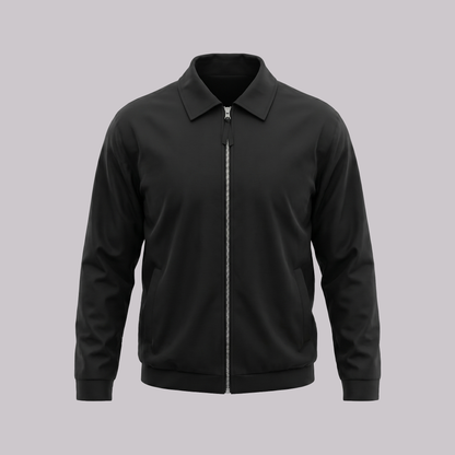 Men's Collared Zip-Through Casual Jacket