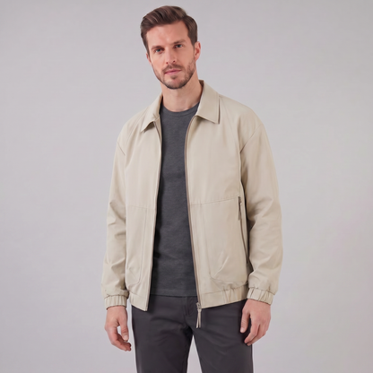 Men's Collared Zip-Through Casual Jacket