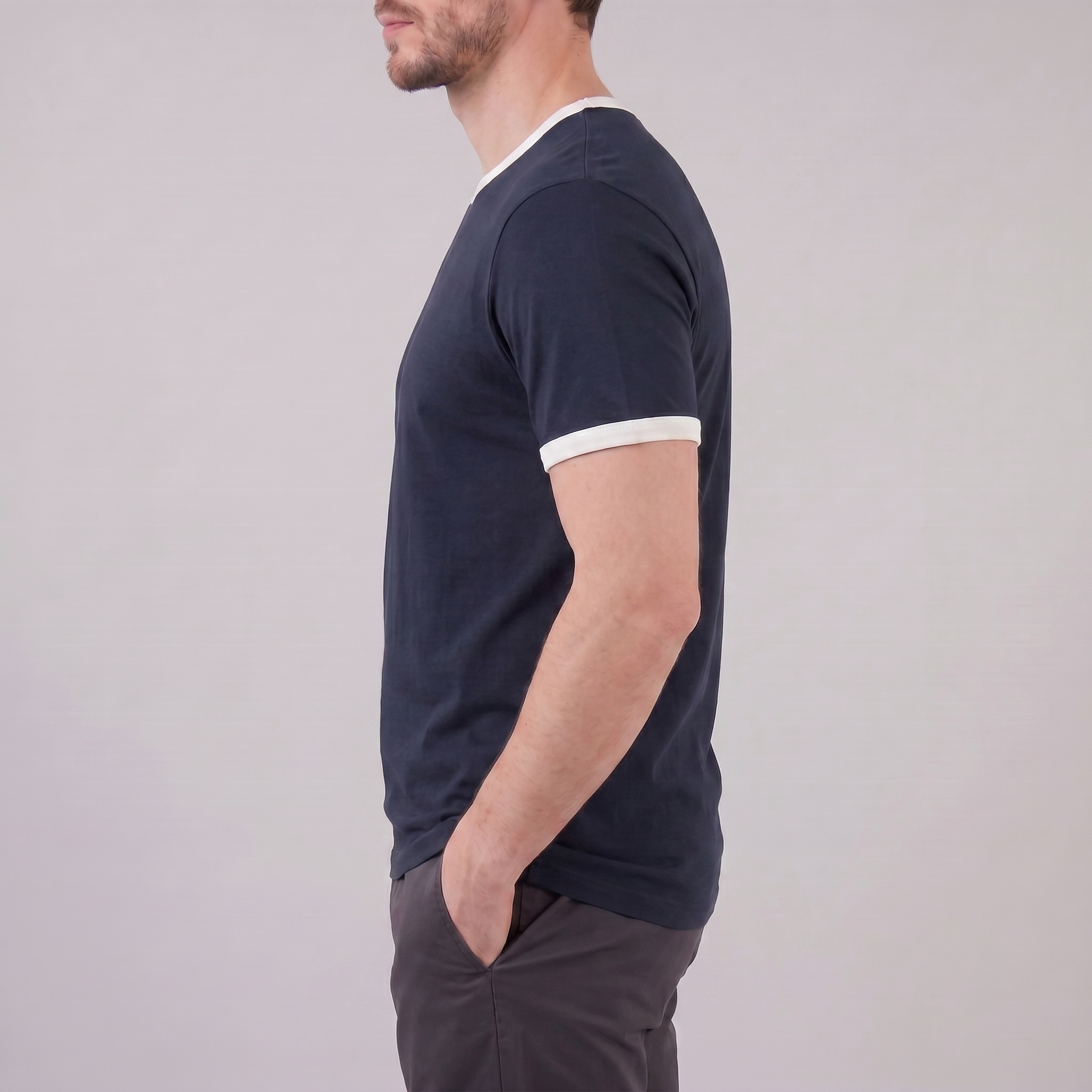 Men's Contrast Trim Ringer T-Shirt – WearingMen