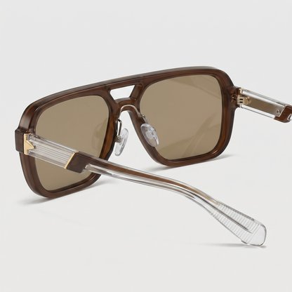 Men's Double-Bridge Aviator Sunglasses