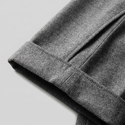 Men's Elegant Pleated Trousers with Side Adjuster