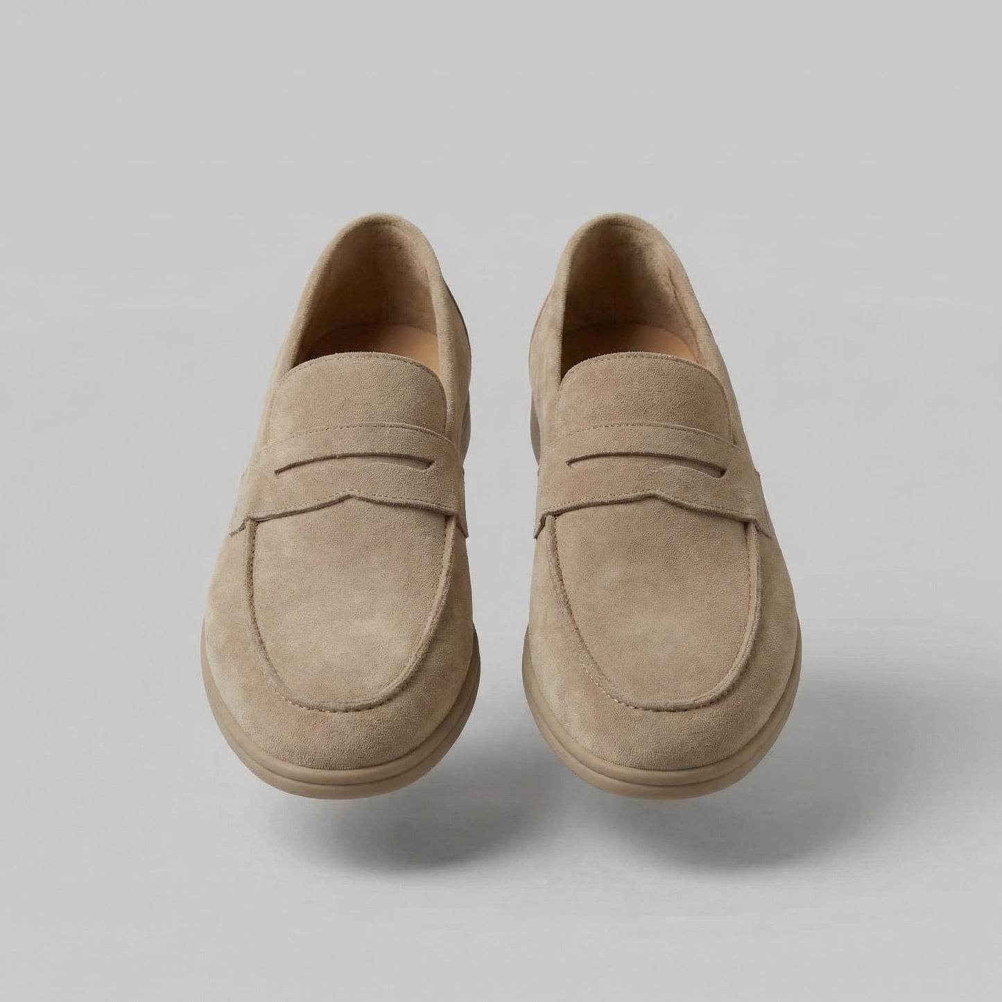 Men's Elegant Suede Penny Loafers