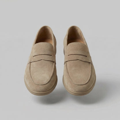 Men's Elegant Suede Penny Loafers