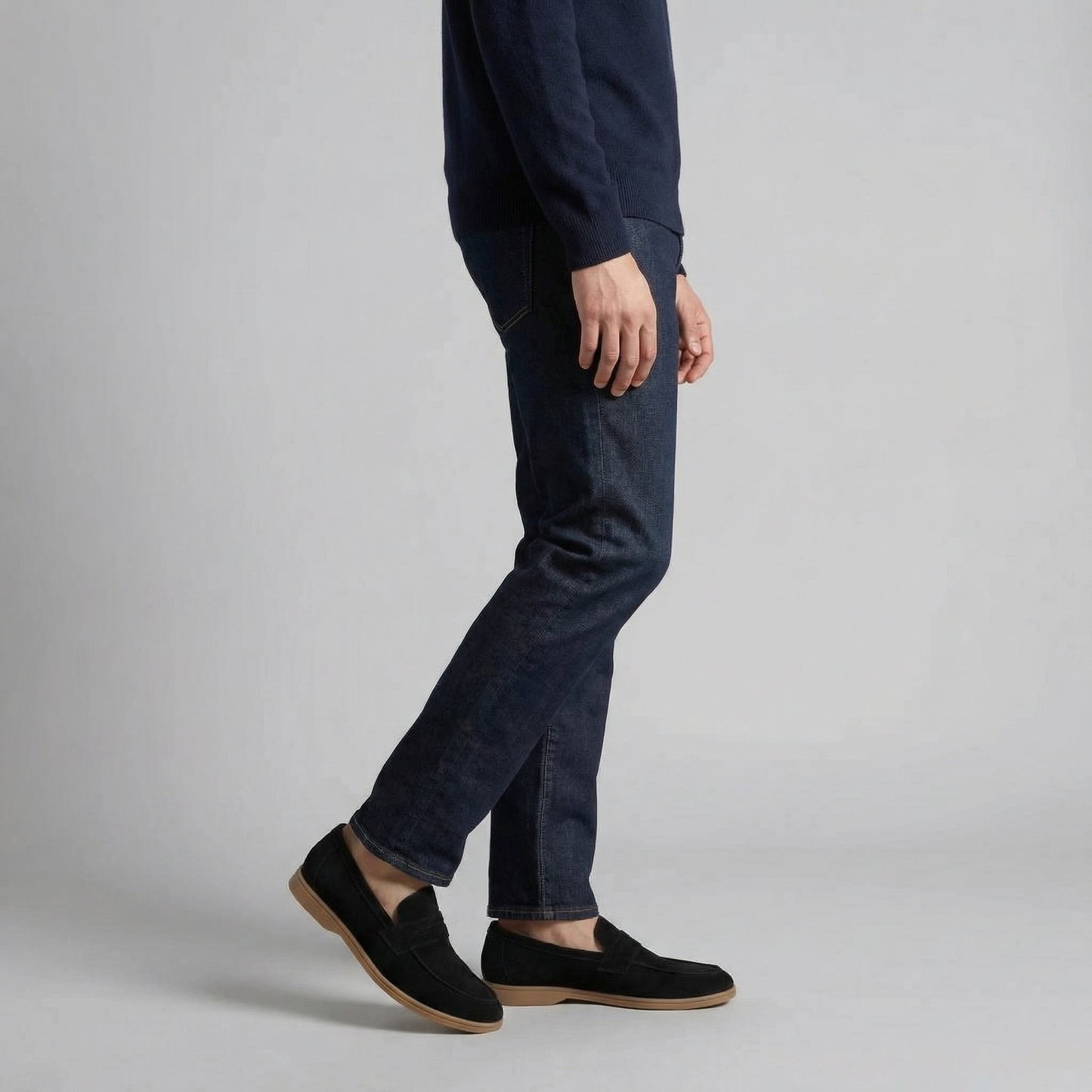 Men's Elegant Suede Penny Loafers