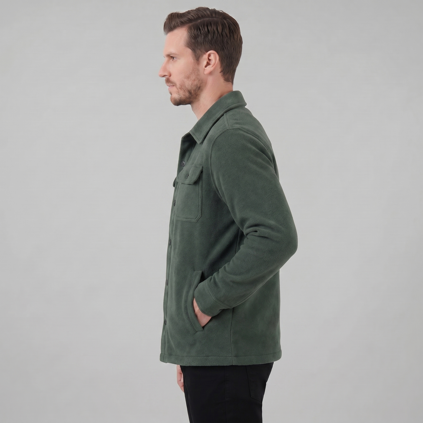 Men's Fleece Overshirt Jacket