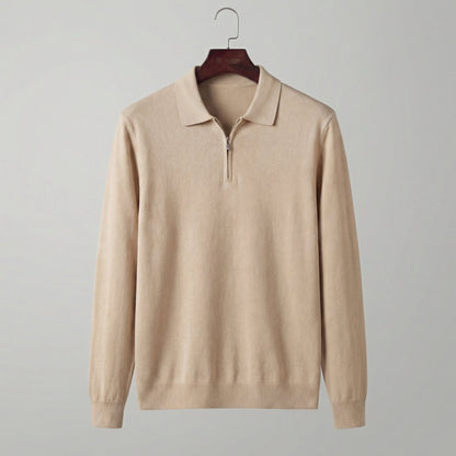 Men's Half Zip Polo Shirt