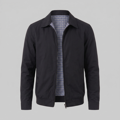 Men's Harrington Jacket with Check Lining