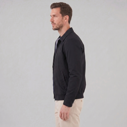 Men's Harrington Jacket with Check Lining