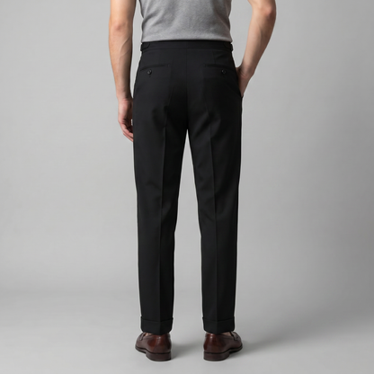 Men's High Waist Formal Trousers with Tailored Fit