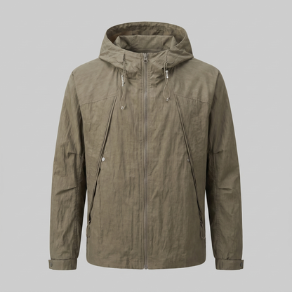 Men's Hooded Lightweight Windbreaker Jacket