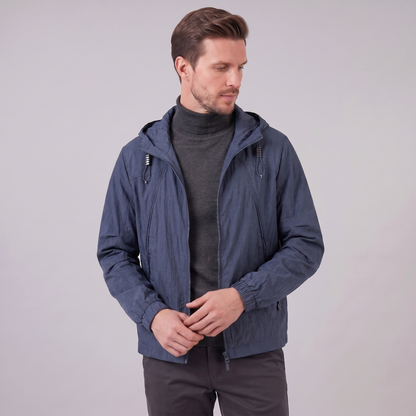 Men's Hooded Lightweight Windbreaker Jacket