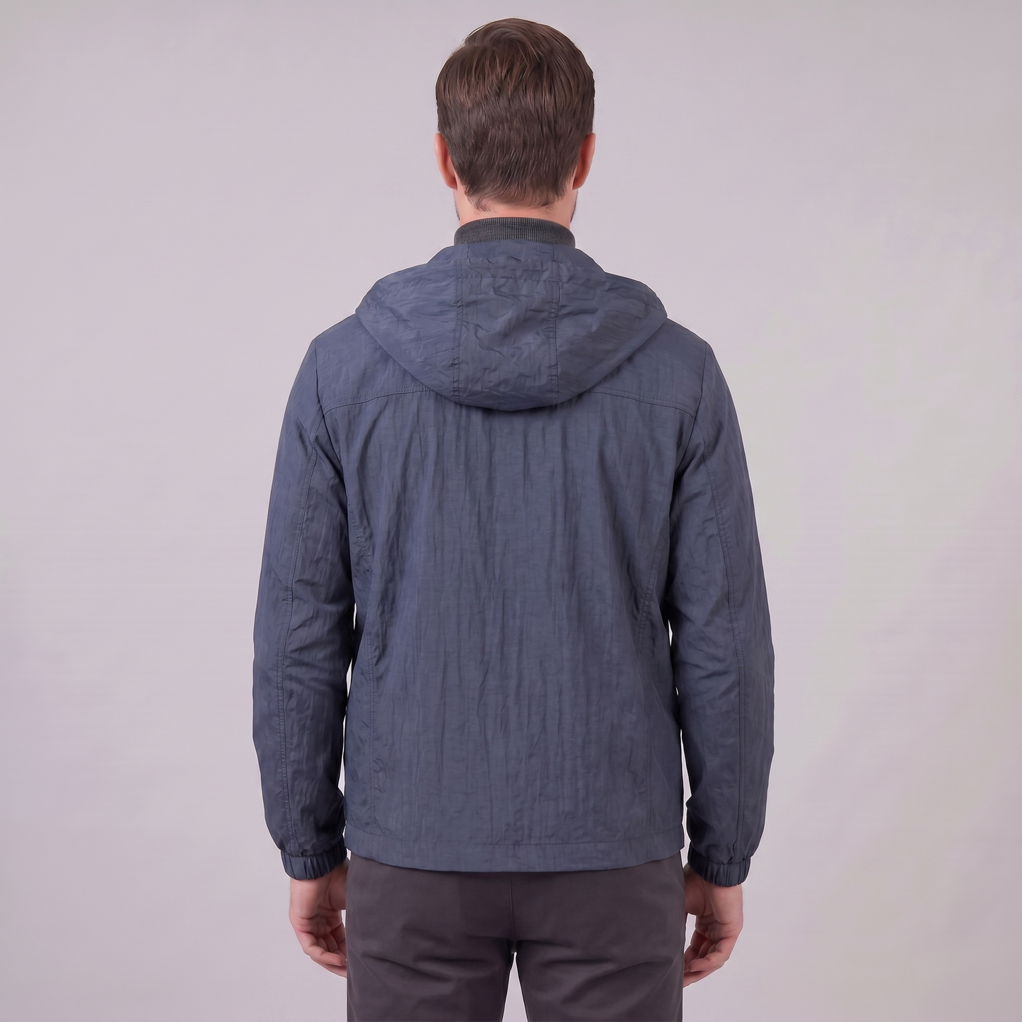 Men's Hooded Lightweight Windbreaker Jacket