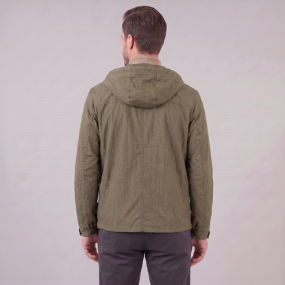 Men's Hooded Lightweight Windbreaker Jacket