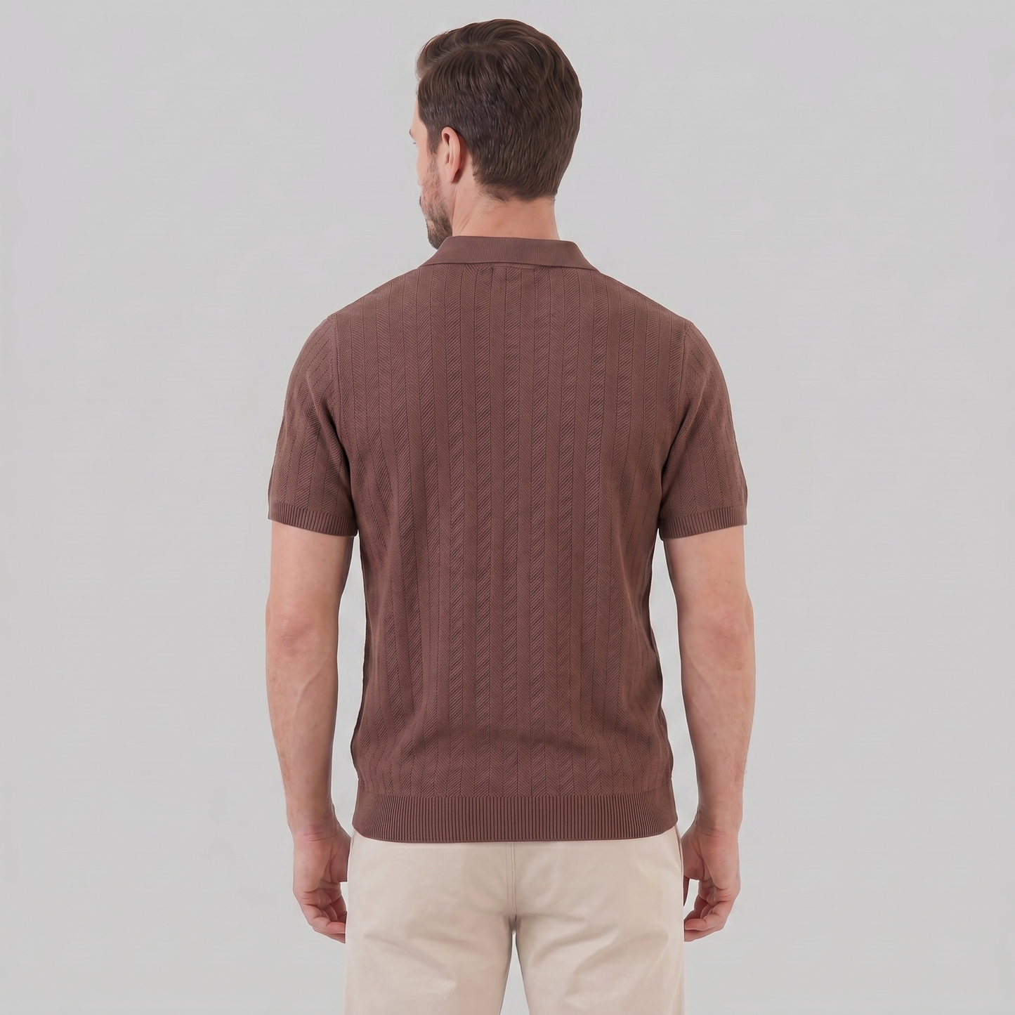 Men's Knit Button Shirt