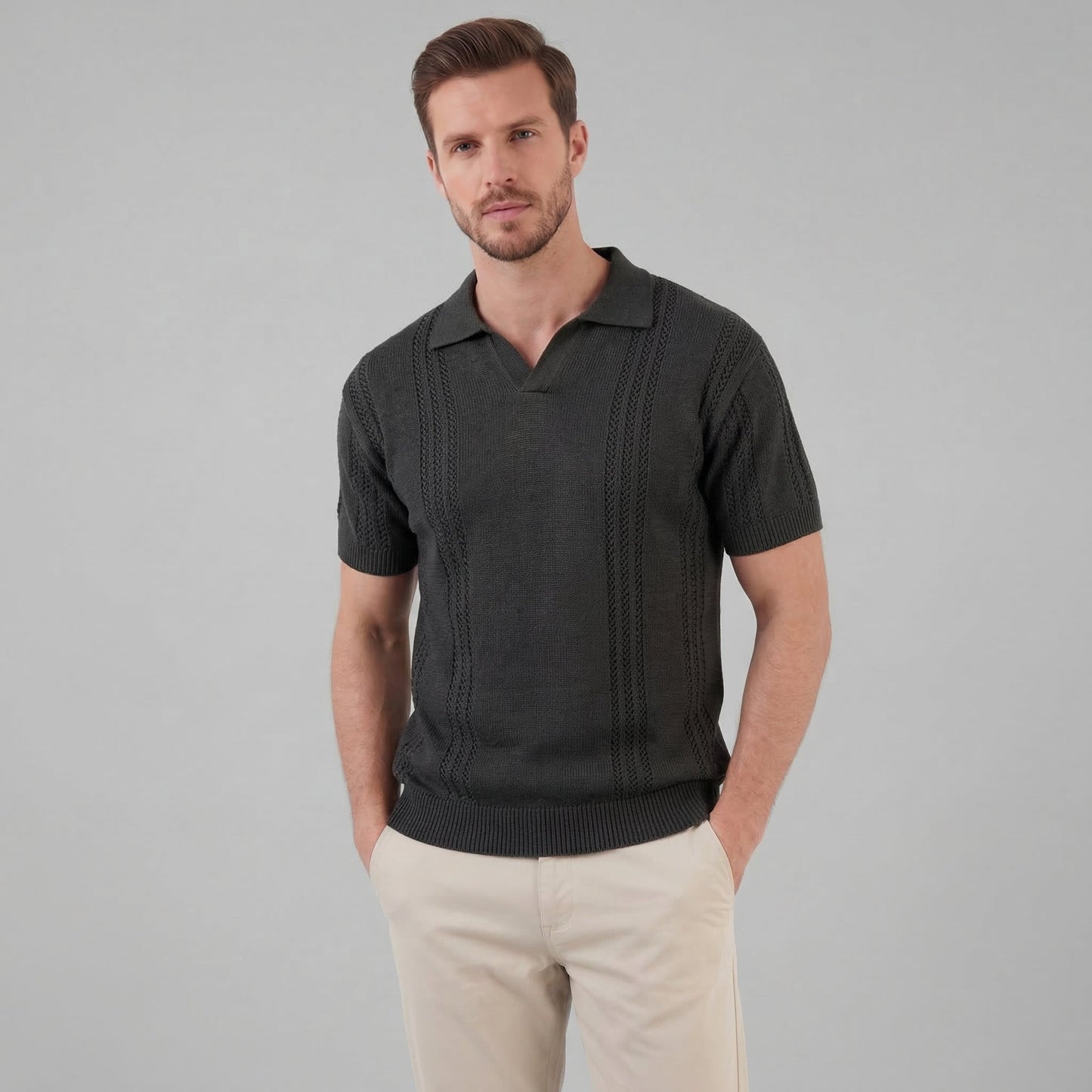 Men's Knit Polo Shirt