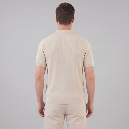 Men's Knit Polo Zip Neck