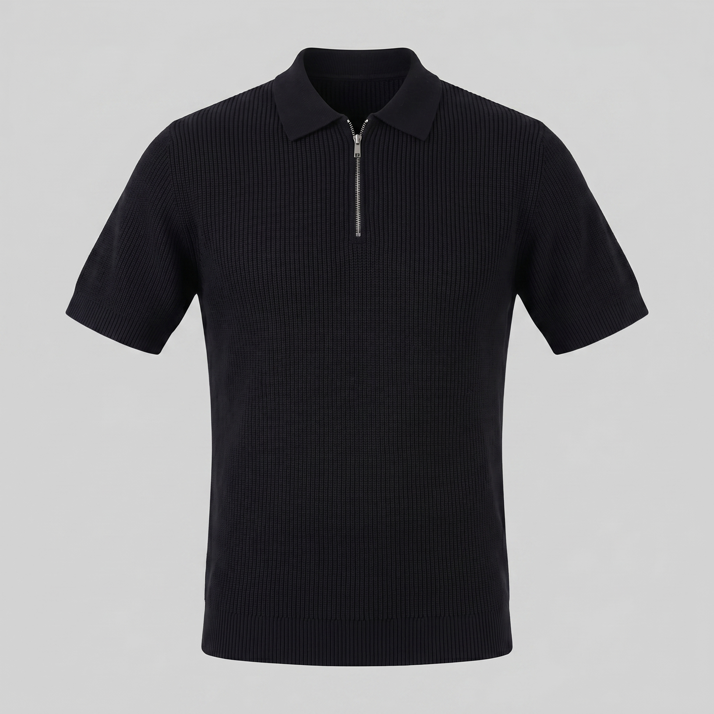 Men's Knit Polo Zip Neck