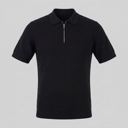 Men's Knit Polo Zip Neck