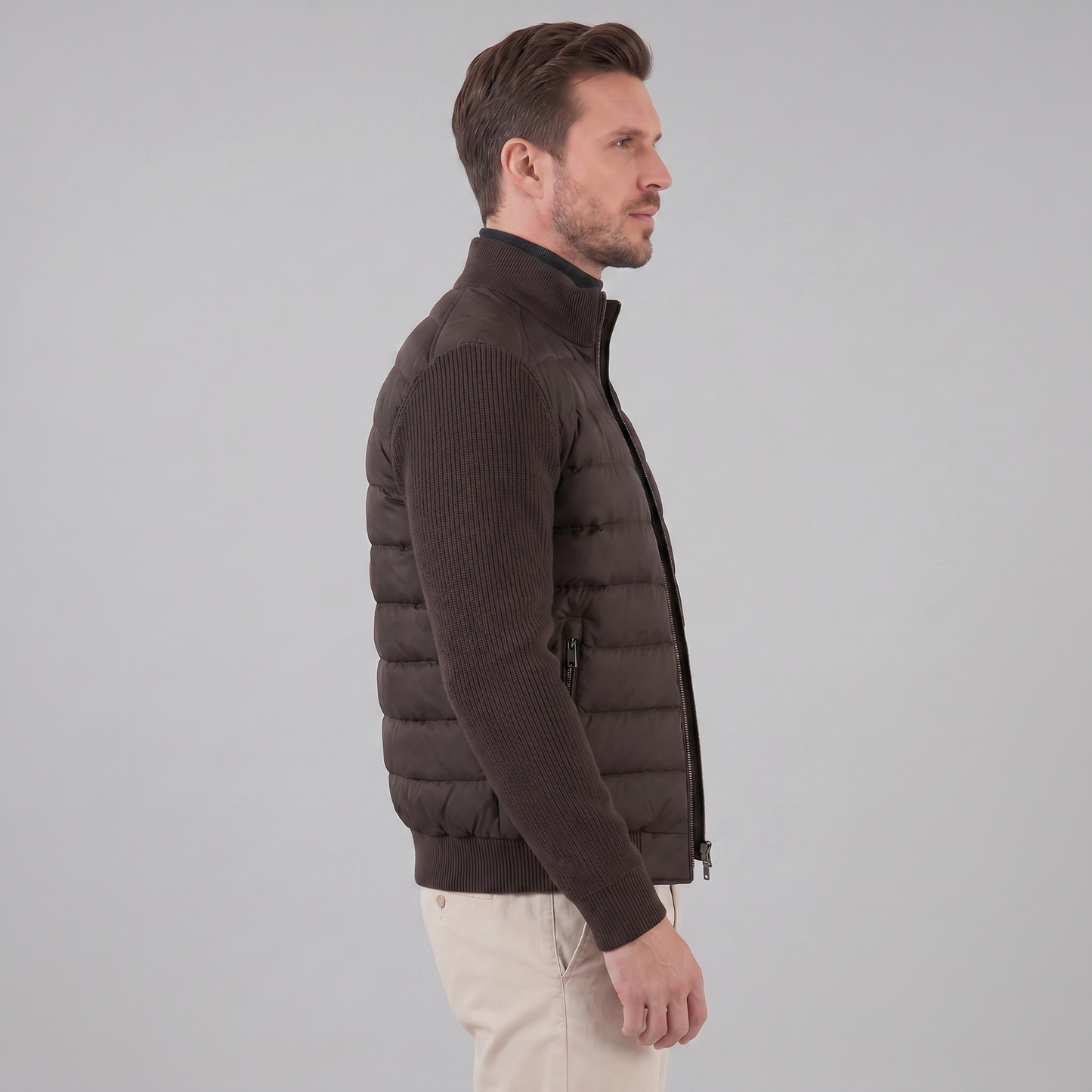 Men's Knit Sleeve Down Jacket