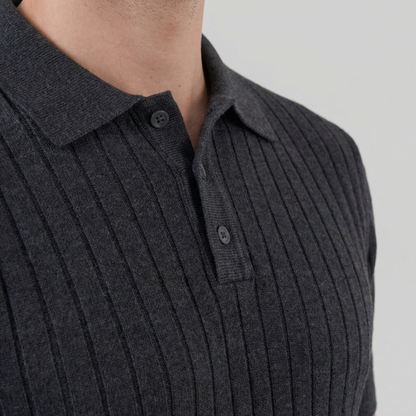 Men's Knit Striped Polo