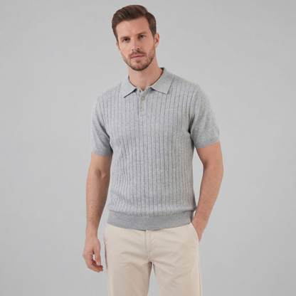 Men's Knit Striped Polo