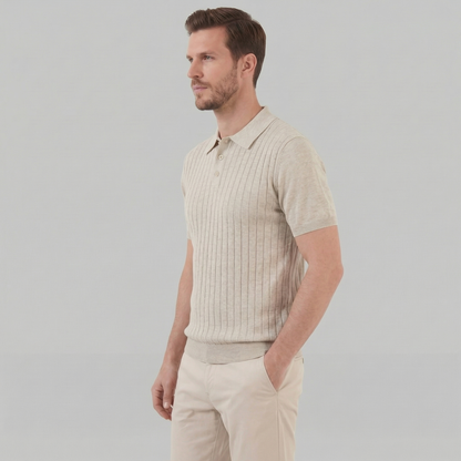 Men's Knit Striped Polo