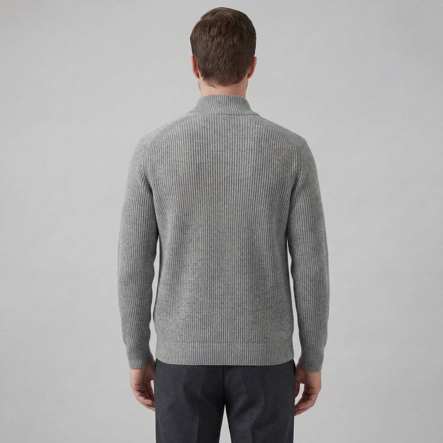 Men's Knitted Zip Up Cardigan