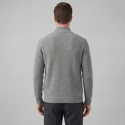 Men's Knitted Zip Up Cardigan
