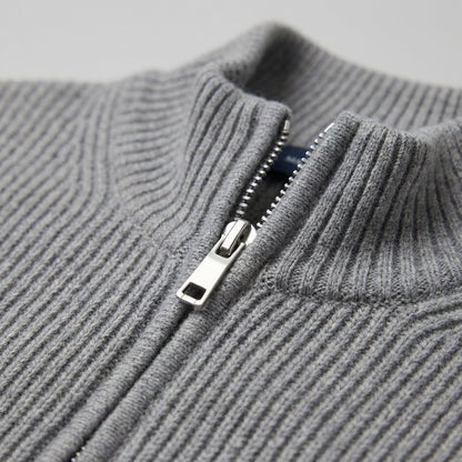 Men's Knitted Zip Up Cardigan