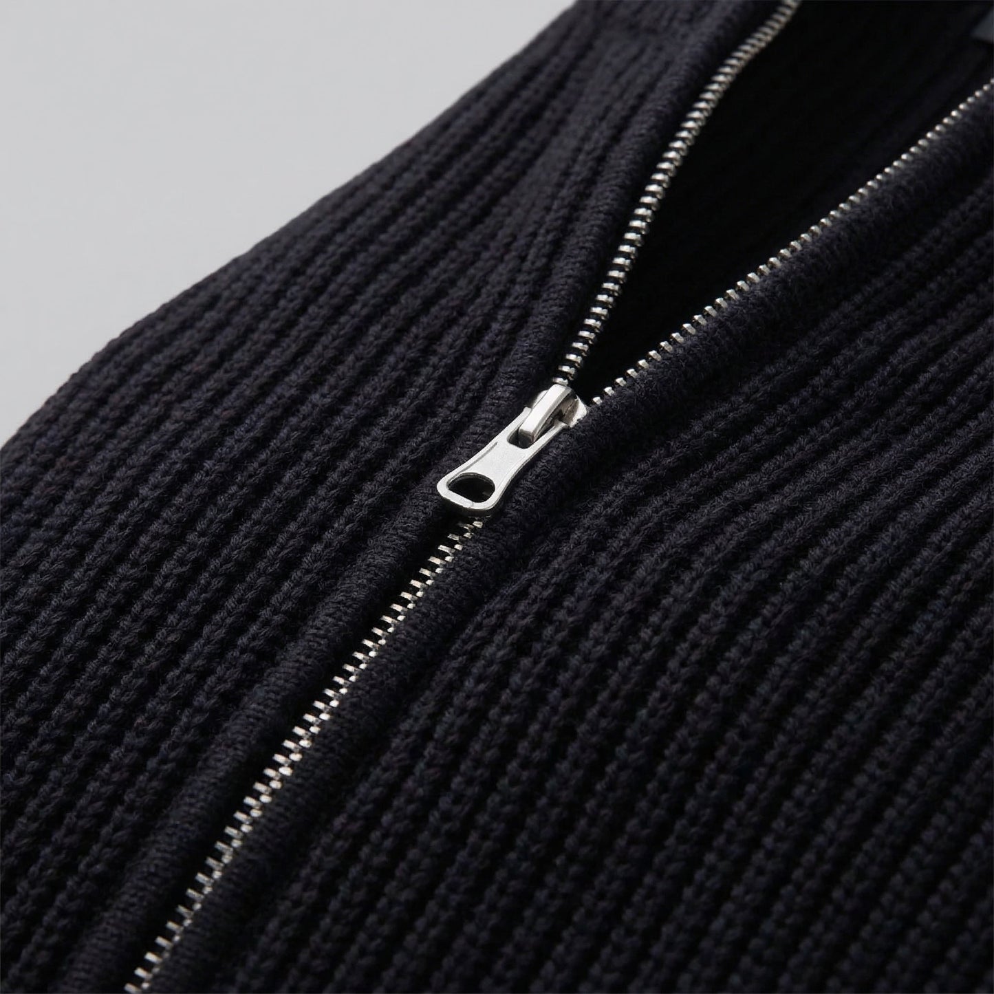 Men's Knitted Zip Up Cardigan