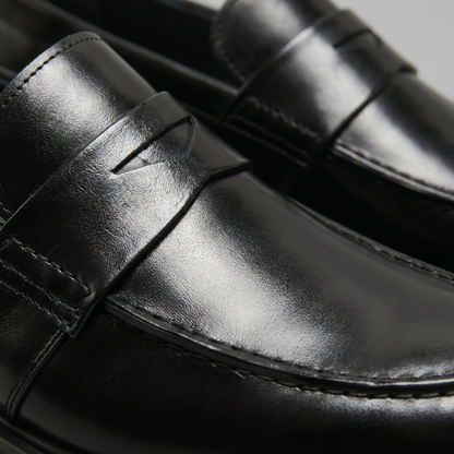 Men's Leather-Look Penny Loafers