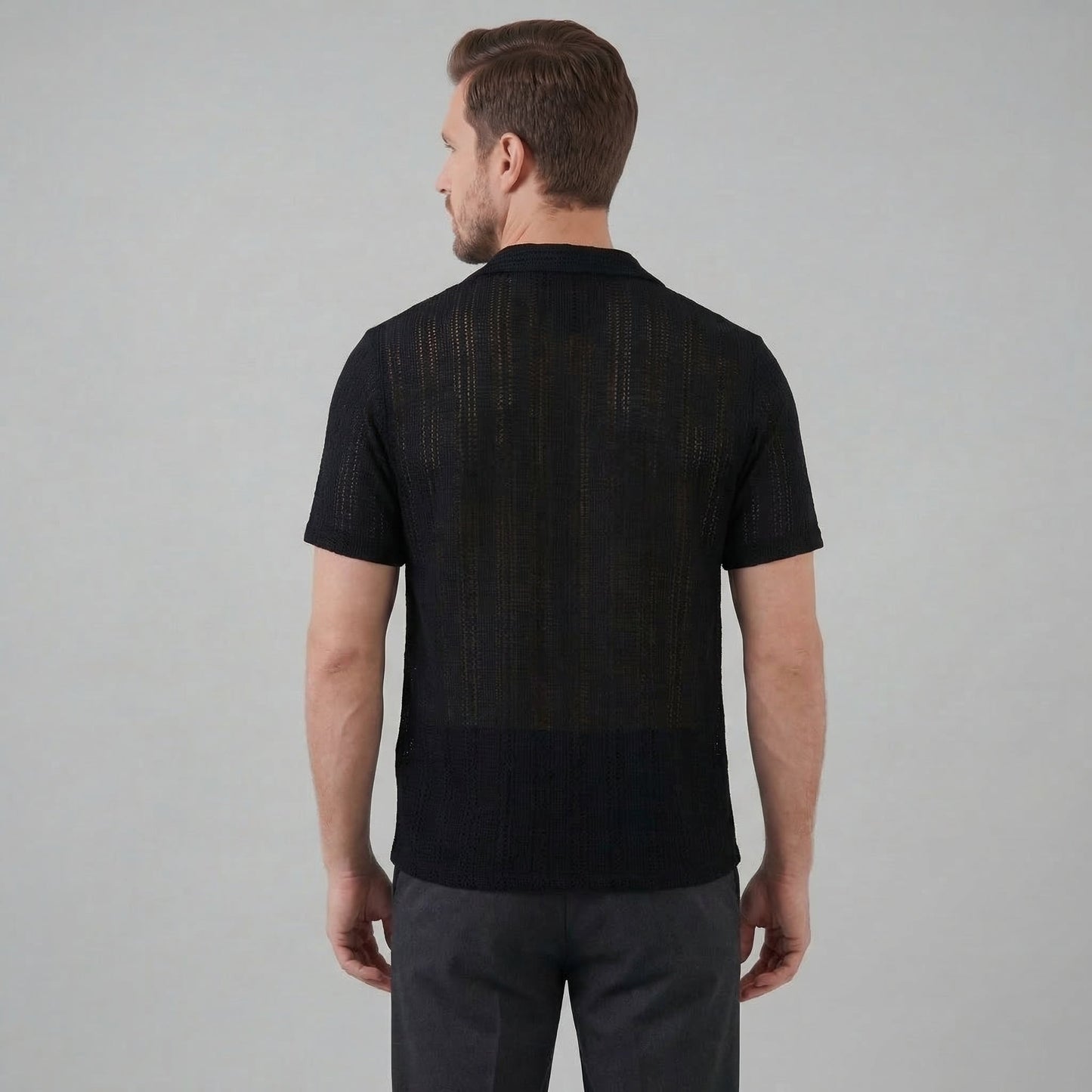 Men's Lightweight Button-Down Shirt for Summer