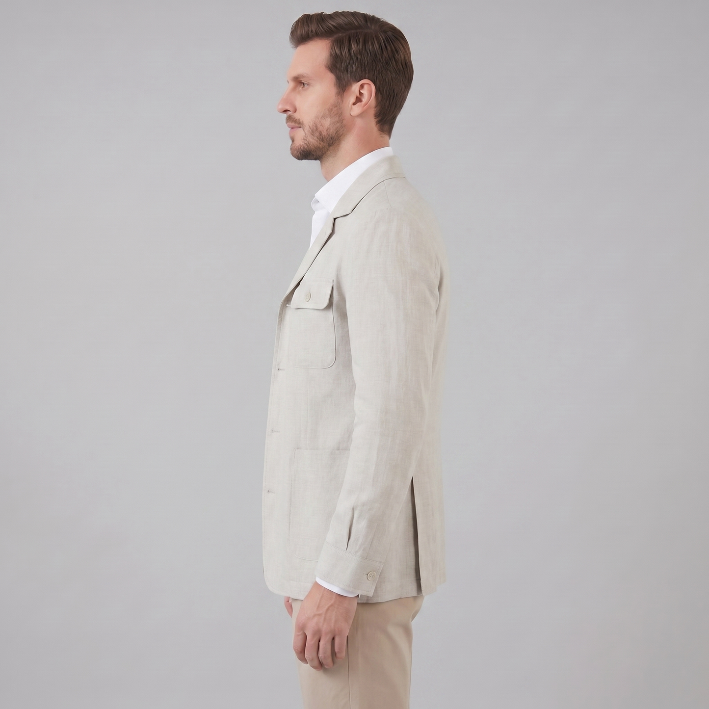 Men's Lightweight Linen Blend Jacket