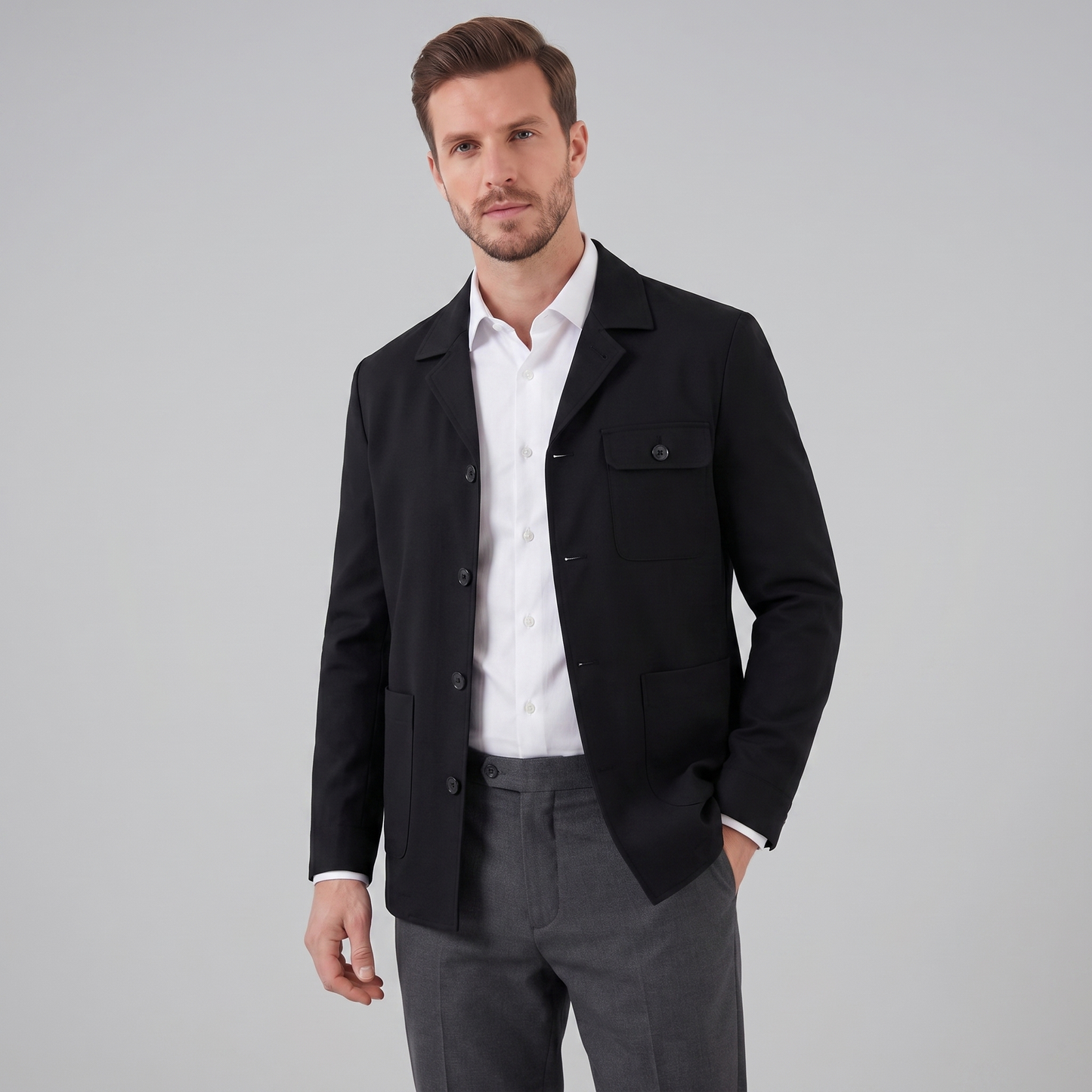 Men's Lightweight Linen Blend Jacket