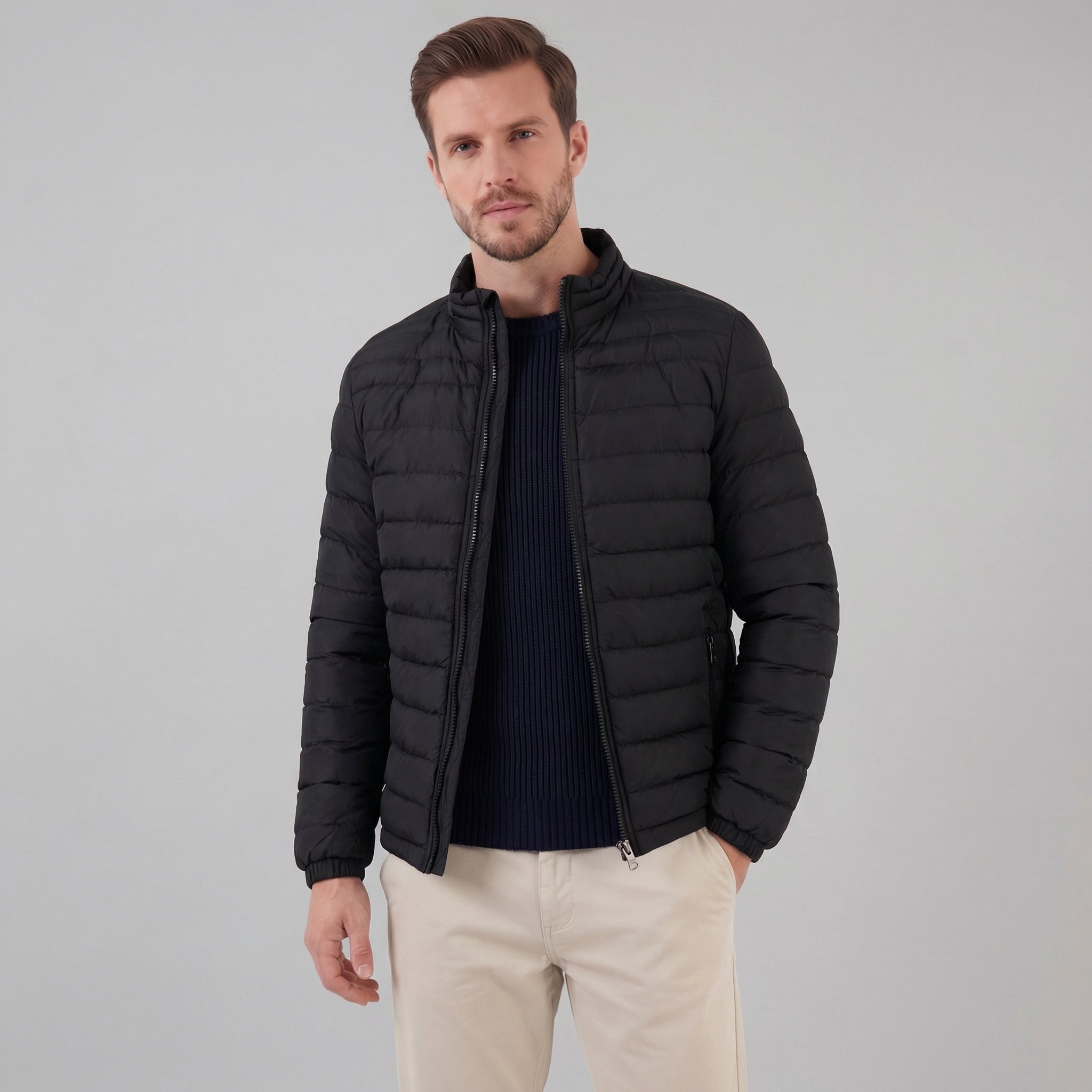 Men’s Lightweight Puffer Spring Jacket – WearingMen