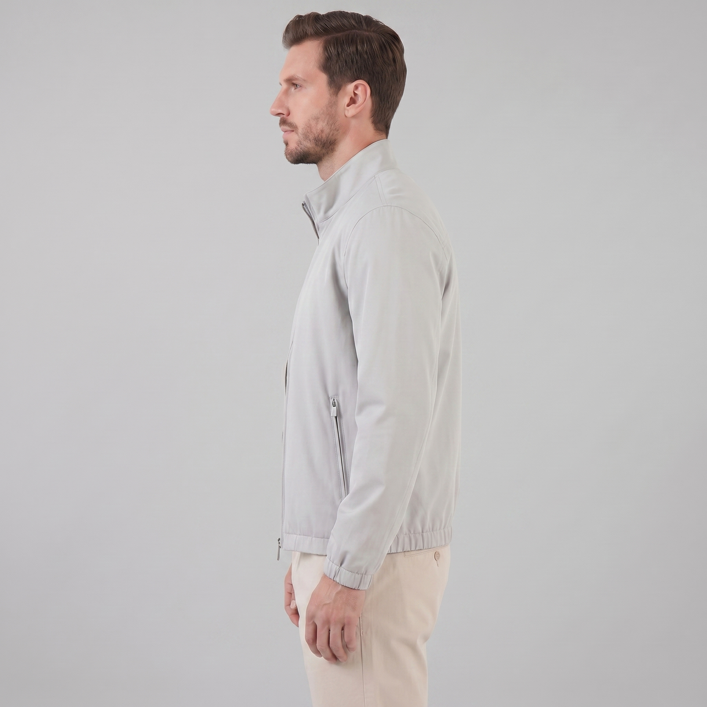 Men's Lightweight Zip-Up Bomber Jacket