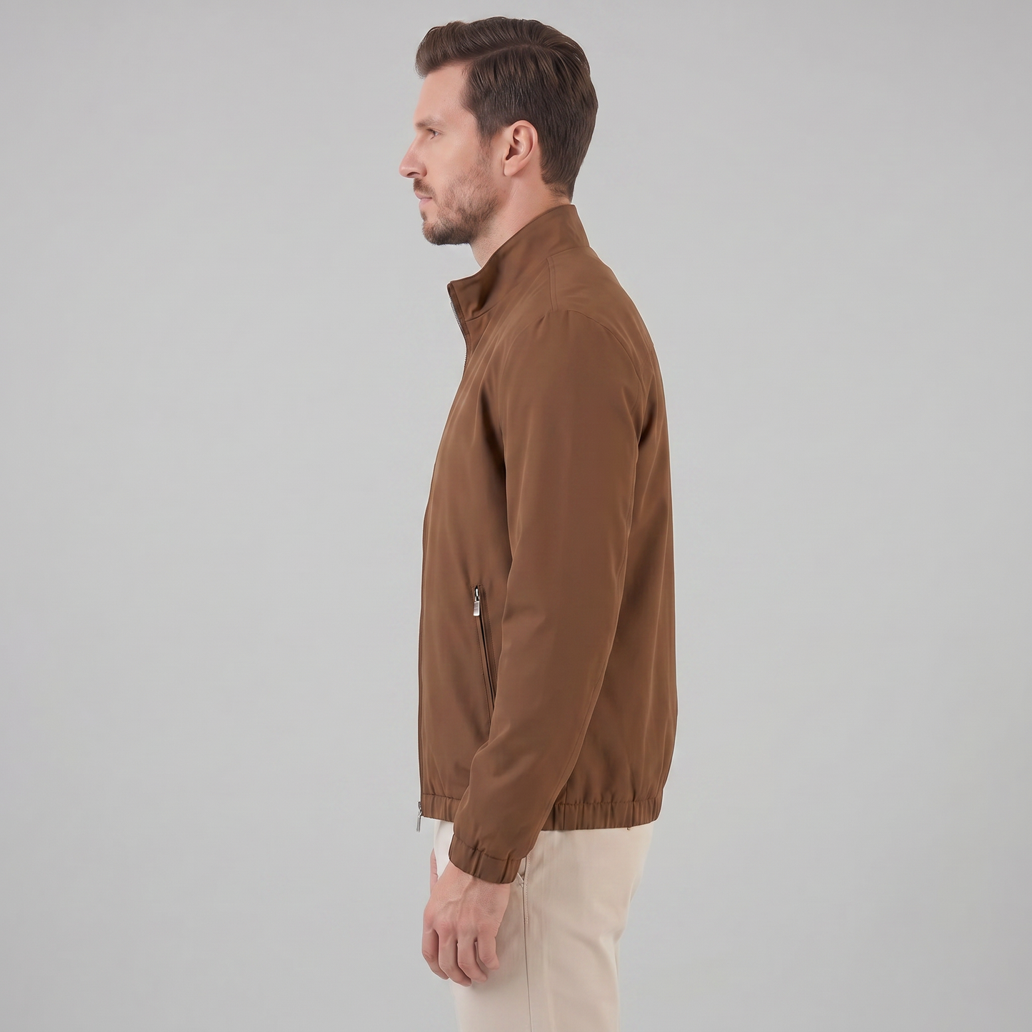 Men's Lightweight Zip-Up Bomber Jacket