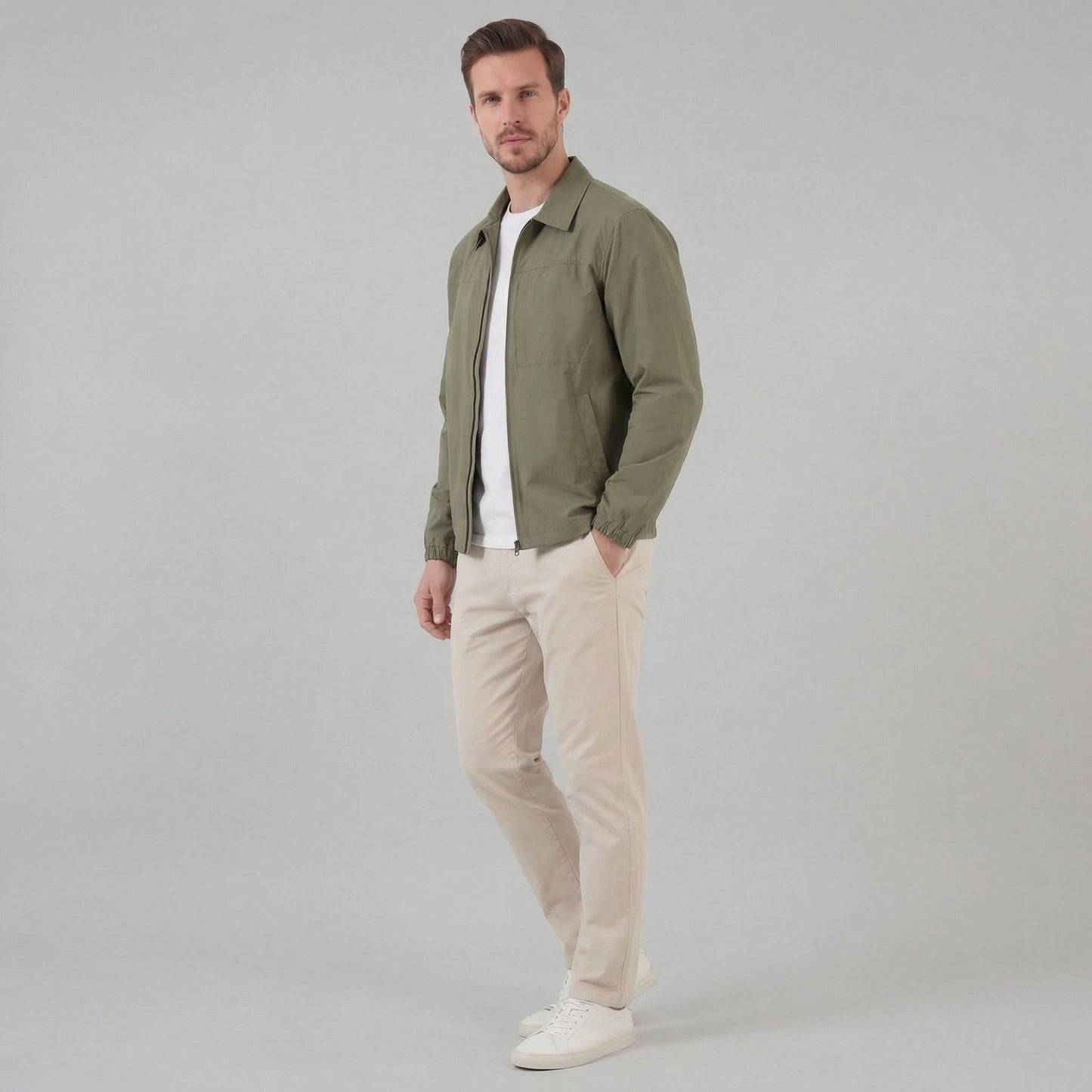 Men’s Lightweight Zip-Up Spring Jacket