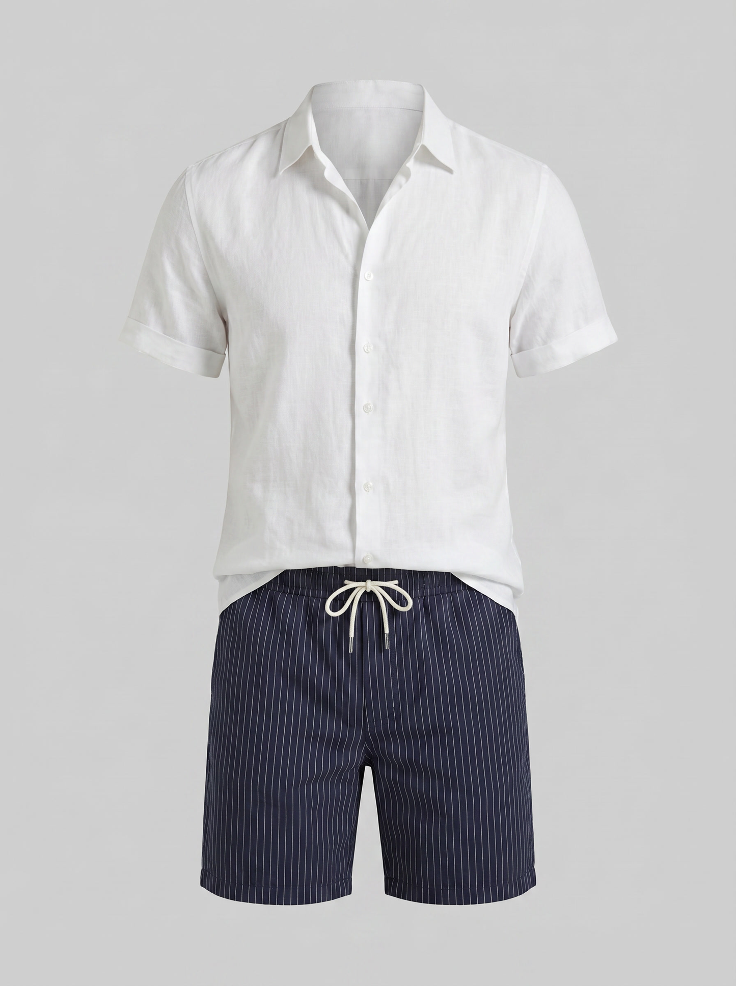 Men's Linen Shirt and Shorts Set