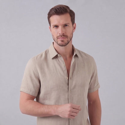 Men's Linen Short Sleeve Shirt