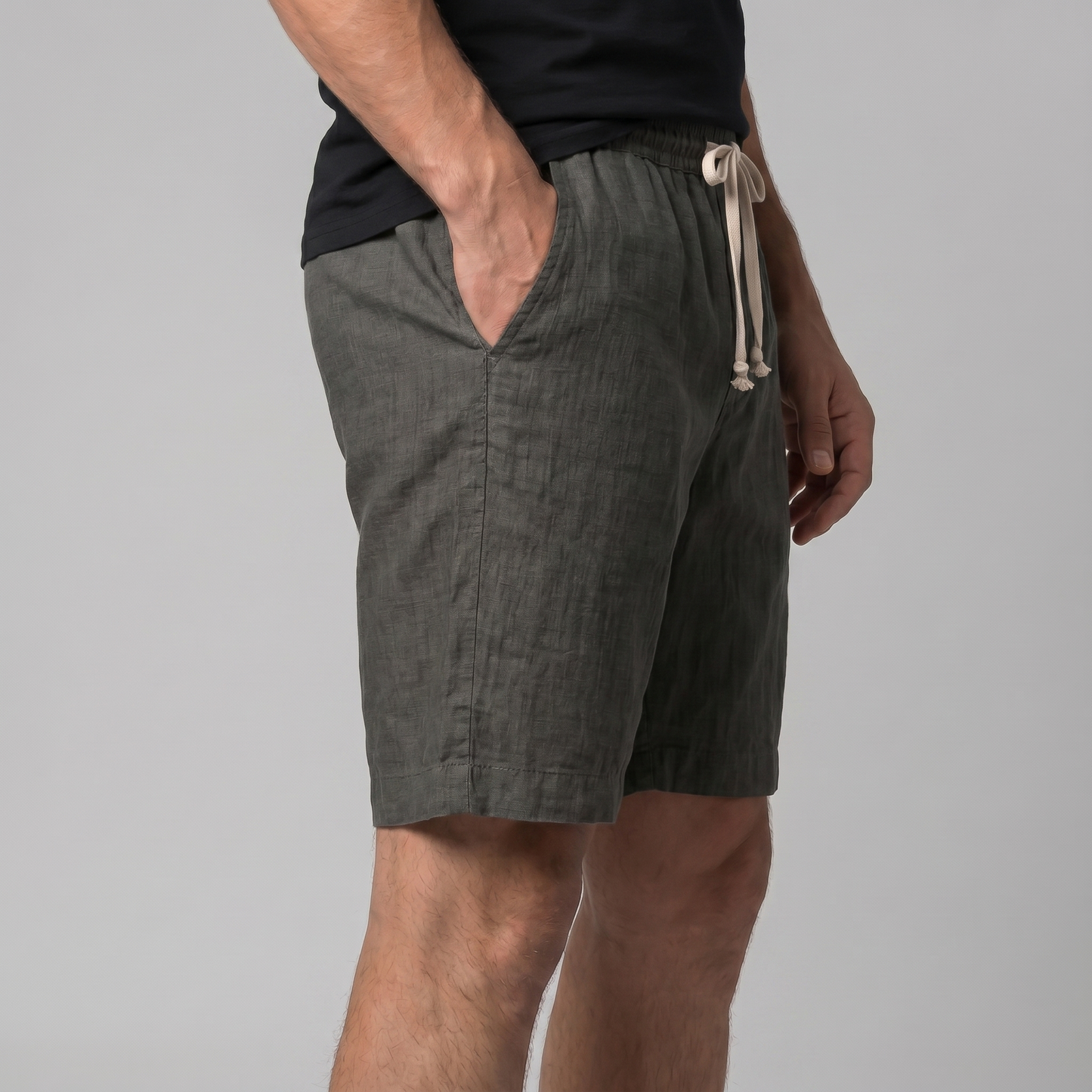 Men's Linen Summer Beach Shorts