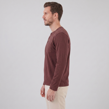 Men's Long Sleeve Henley Shirt