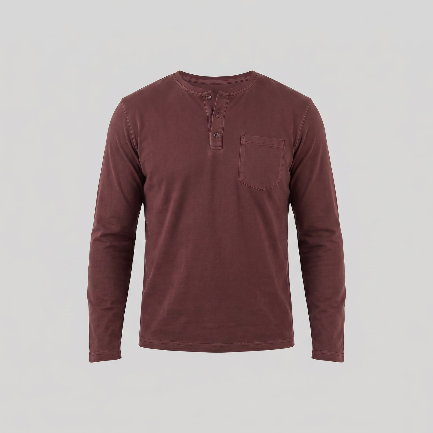Men's Long Sleeve Henley Shirt