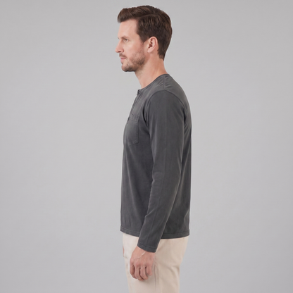 Men's Long Sleeve Henley Shirt
