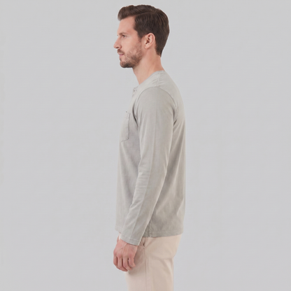 Men's Long Sleeve Henley Shirt