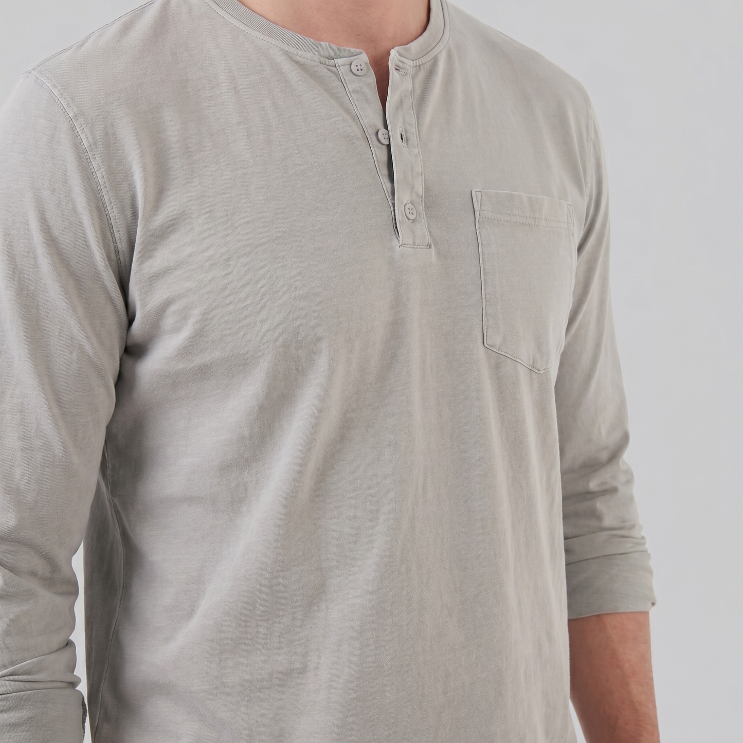 Men's Long Sleeve Henley Shirt