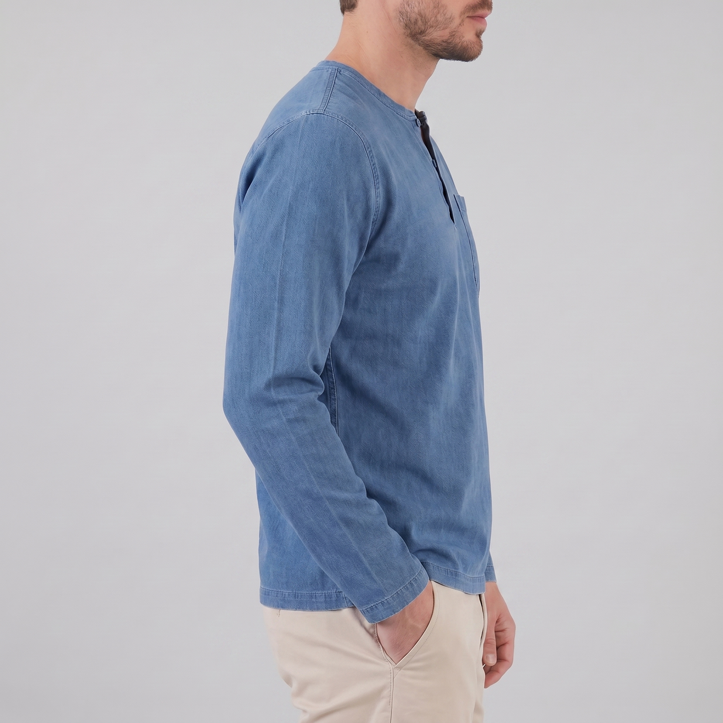Men's Long Sleeve Henley Shirt