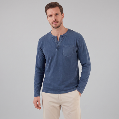 Men's Long Sleeve Henley Shirt