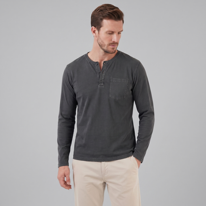 Men's Long Sleeve Henley Shirt