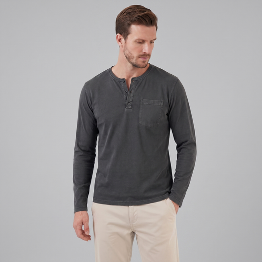 Men's Long Sleeve Henley Shirt